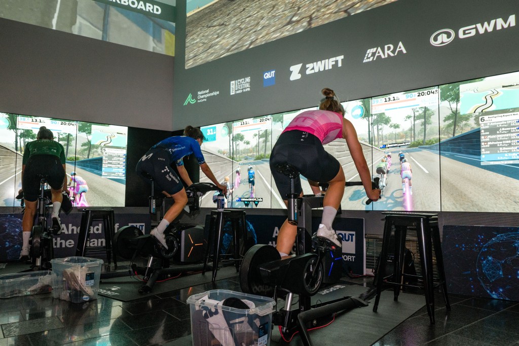 2024 AusCycling Swedish Cycling Esports National Championships - Two Womens Esports Racers in IRL Event