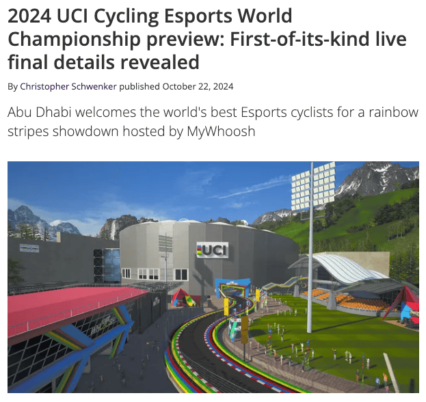 2024 Cycling Esports World Championship preview Cycling News