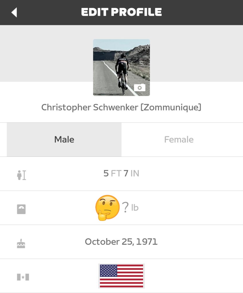 Zwift Profile AdjustmentCheating and Weight Doping Virtual Cycling