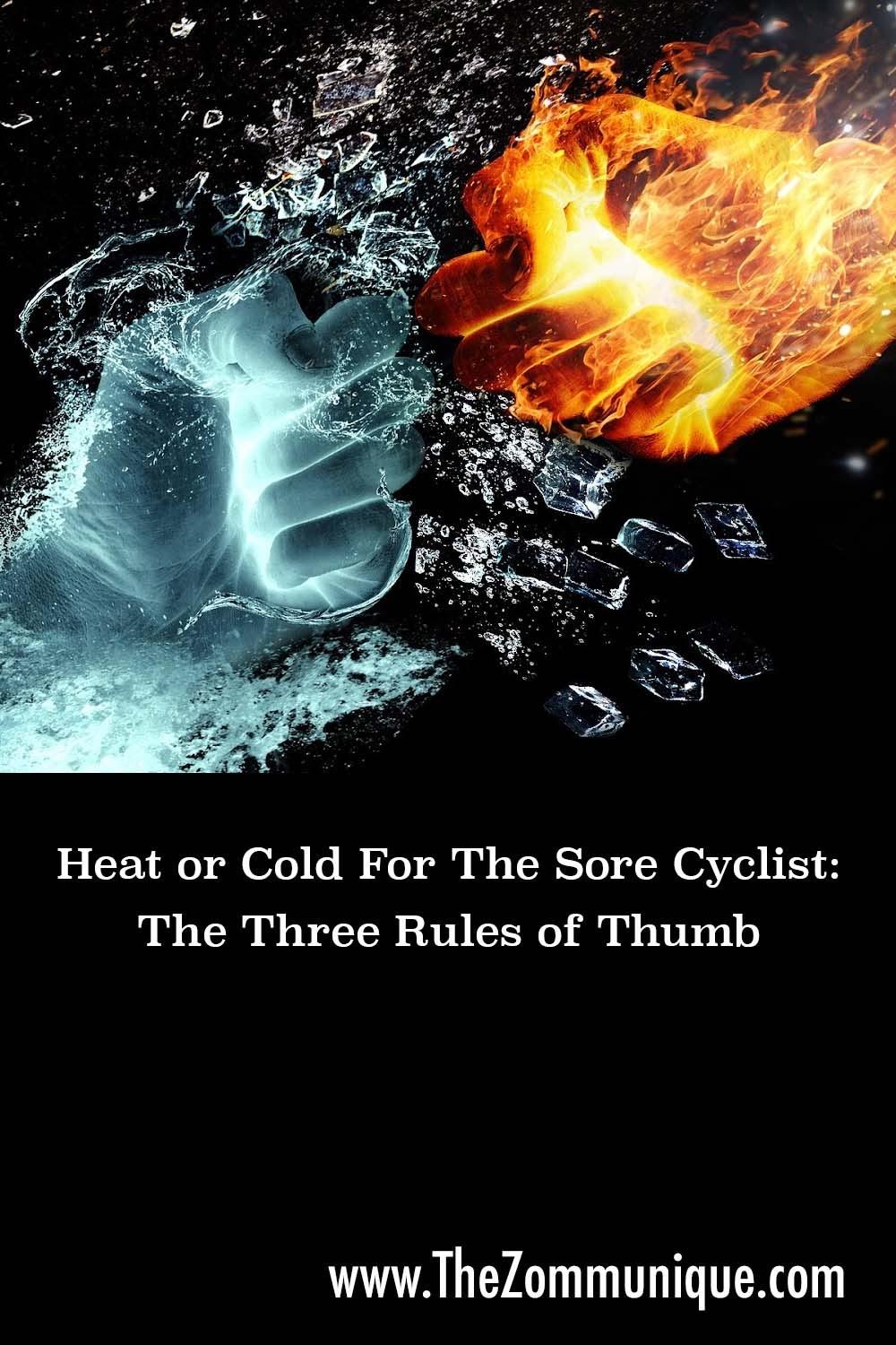 Heat or cold for the sore cyclist image