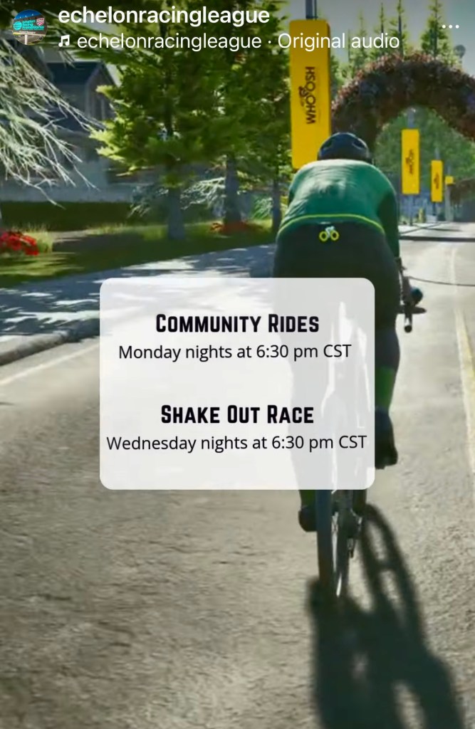 Echelon Racing League MyWhoosh Community Rides