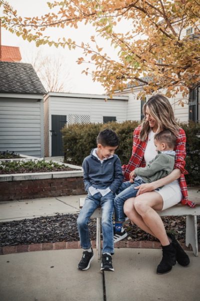 Elite Cyclist Elyse Gallegos With her two children