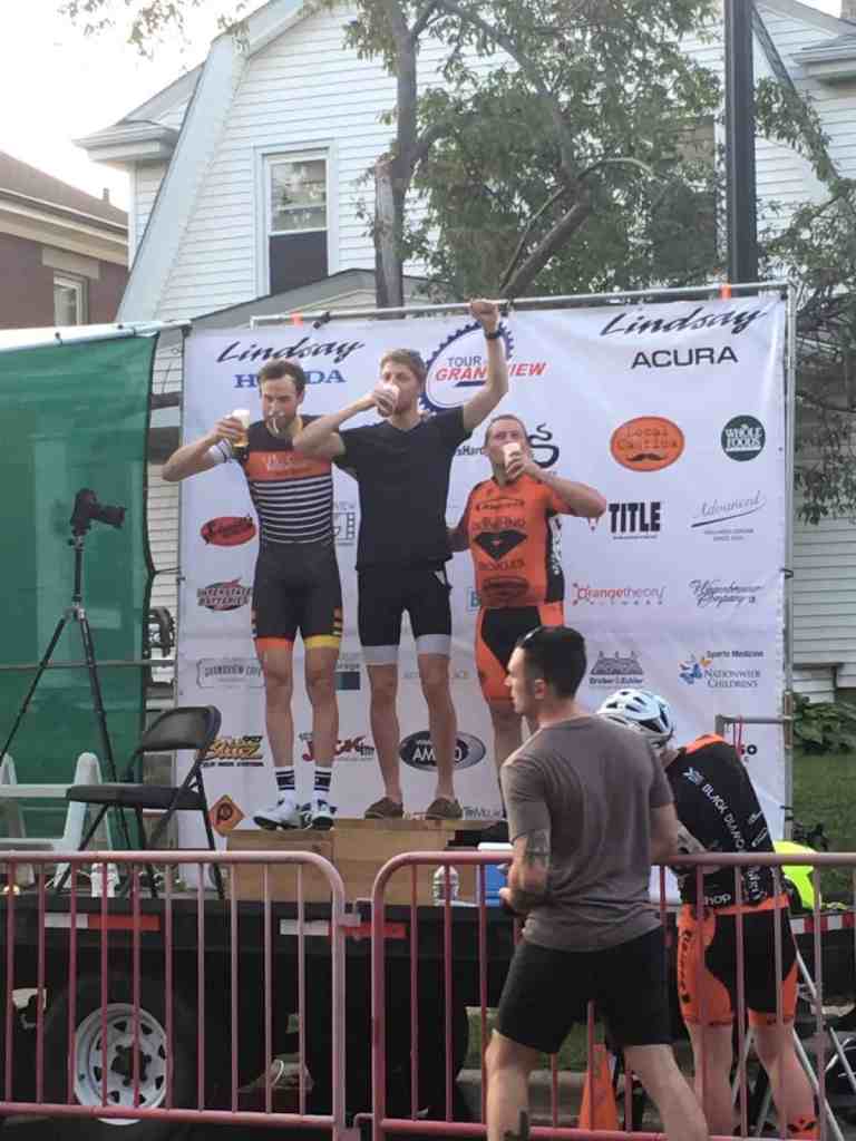 Elite Cyclist Tom Corrigan Podium