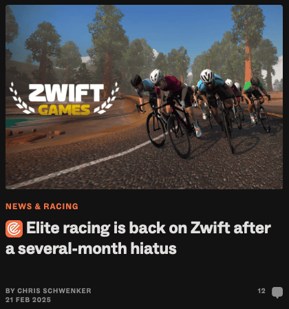 Elite Racing is back on Zwift after a several month hiatus Escape Collective
