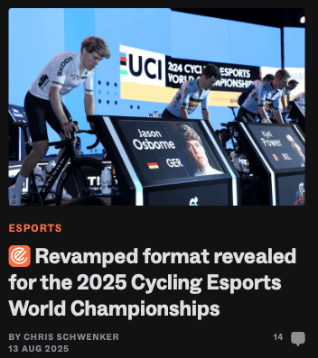 Escape Collective 2025 UCI Cycling Esports World Championship format