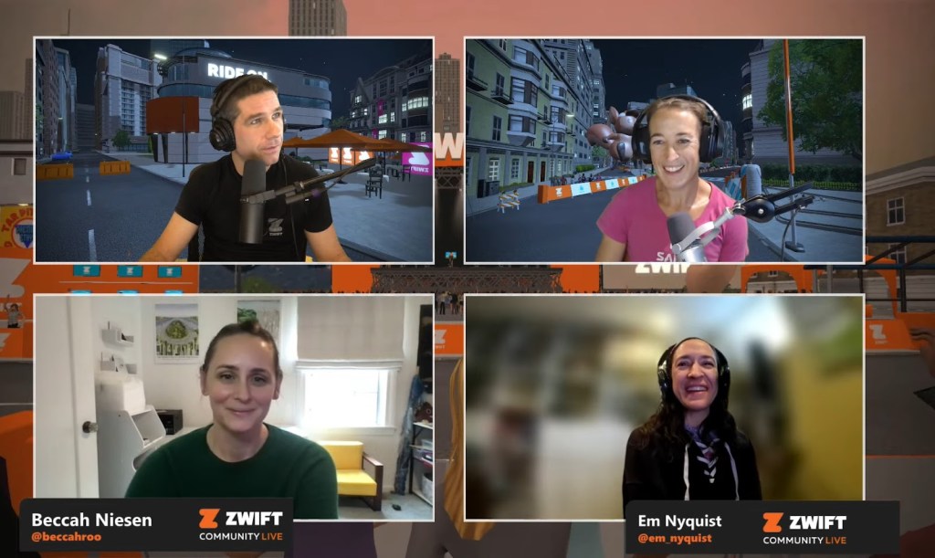 FemmeCycle Collab Next Women’s Racing - Becca and Em on Zwift Community Live