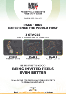 Flamme Rouge Racing 2024 UCI Cycling Esports World Championship Recon Event
