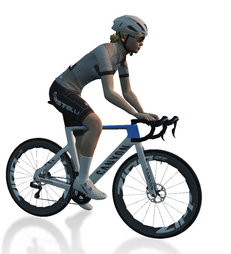 2022 Zwift Academy Finalist Chiara Doni virtual cycling avatar