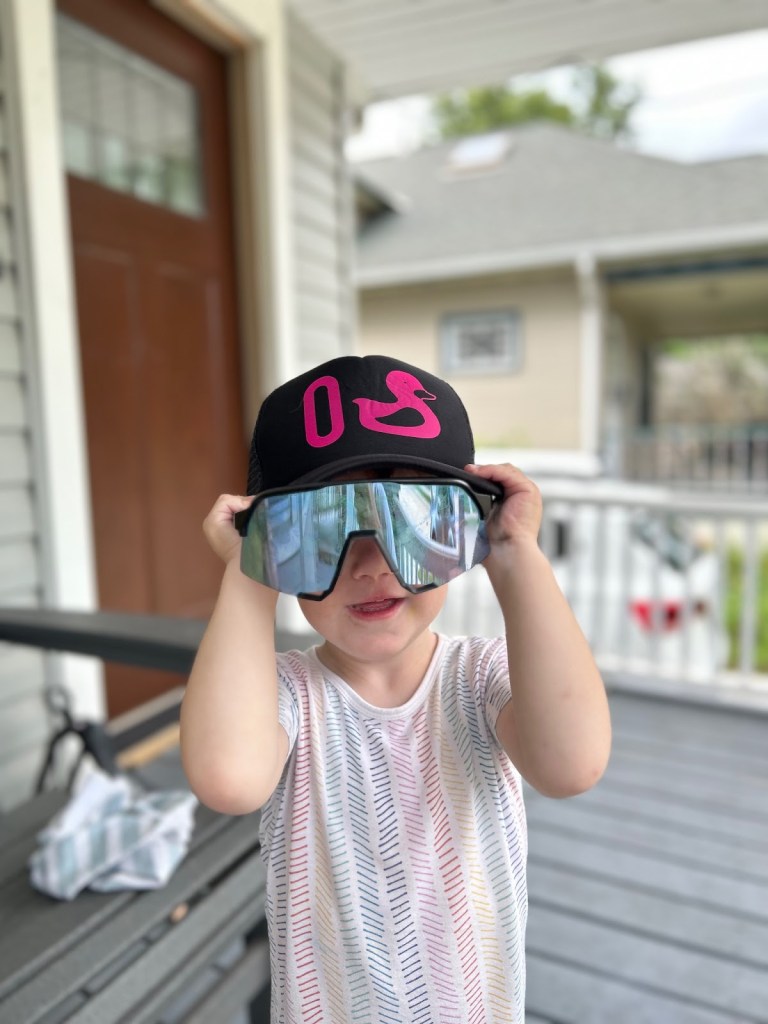 Elite Cyclist Tom Corrigan Son Wearing Riding Glasses