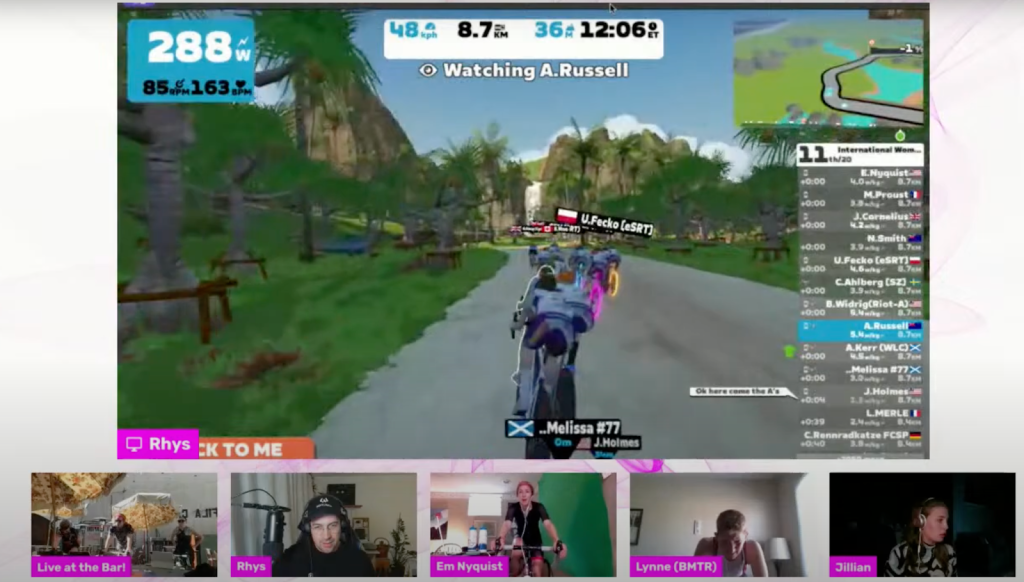 Live Community Virtual Cycling Racing - Zwift