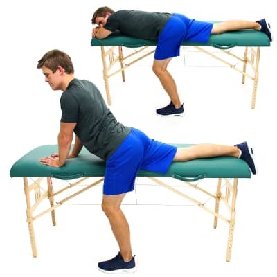 5 Best Cycling Psoas Muscle Exercises-prone hip flexor table stretch