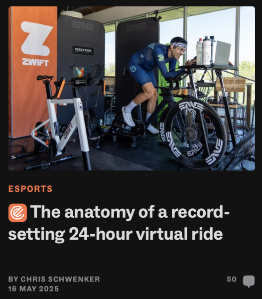 The anatomy of a record-setting 24-hour virtual ride on Escape Collective