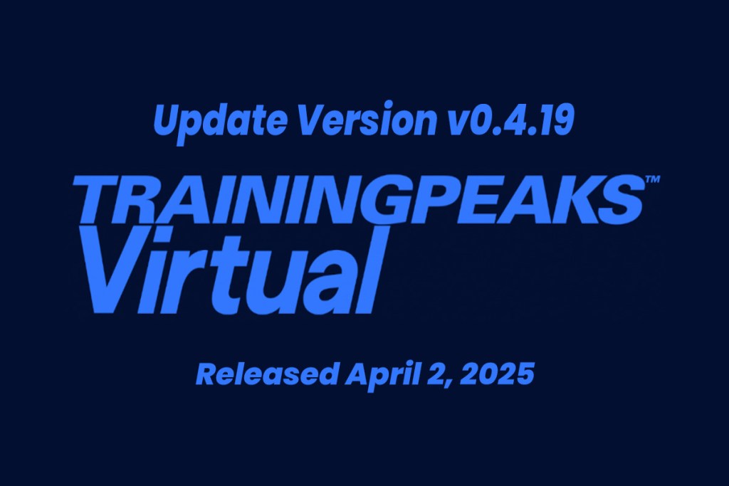 Training Peaks Virtual Update v0.4.19