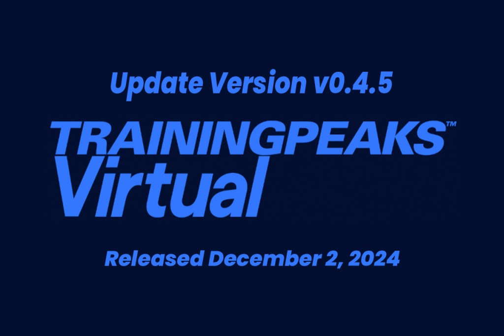 Training Peaks Virtual Update v0.4.5