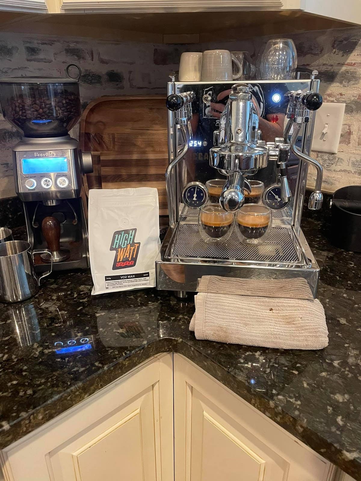 coffee brewing set up