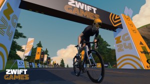 Zwift Games 2024 wit Oakley Glasses