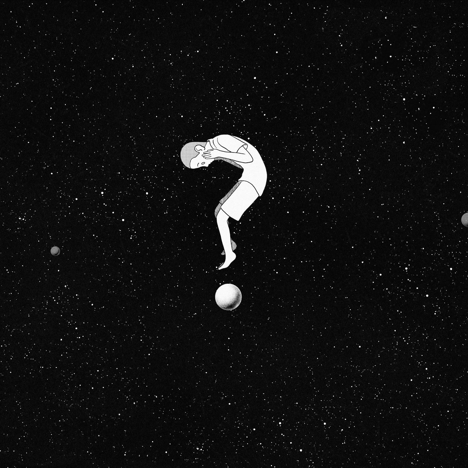 image of a person in the form of a question mark