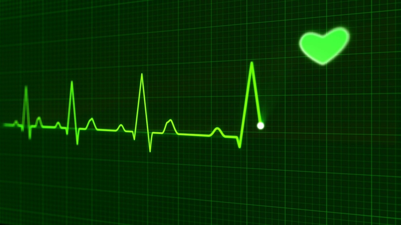 EKG image with heart
