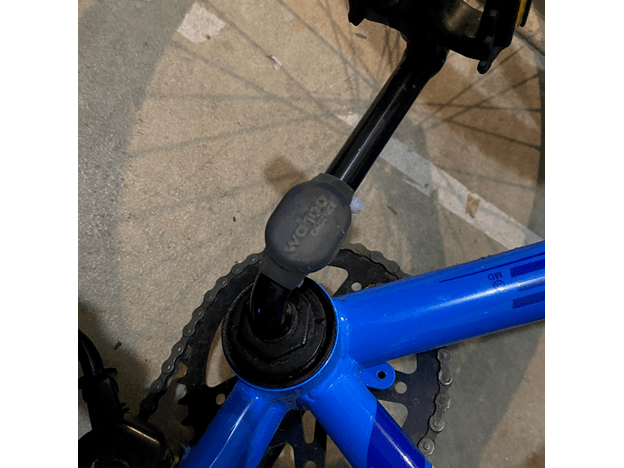 cadence sensor on the crank of a bike