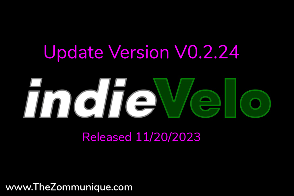 indieVelo Update V0.2.24