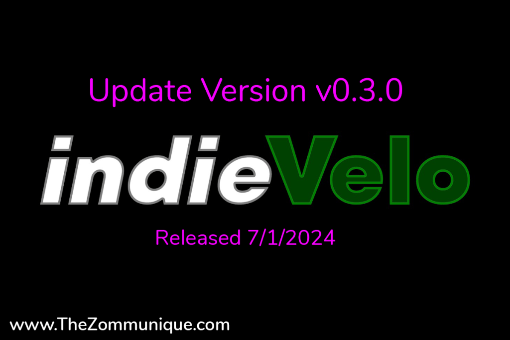 indieVelo Update v0.3.0