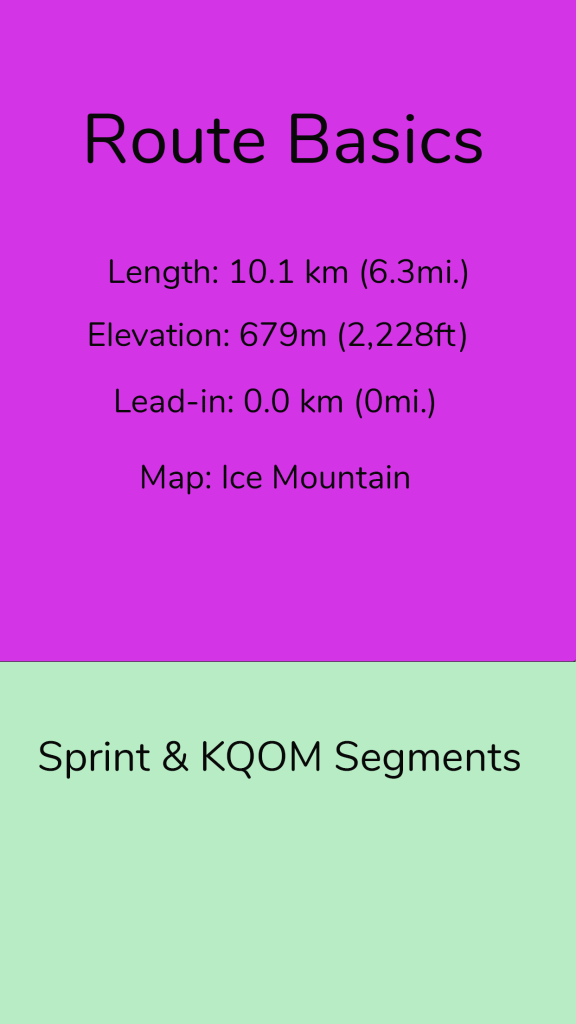 indieVelo Upper Climb Route Basics