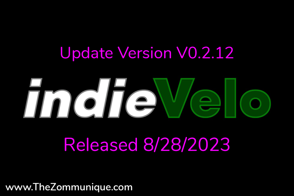 ndieVelo update V0.2.12
